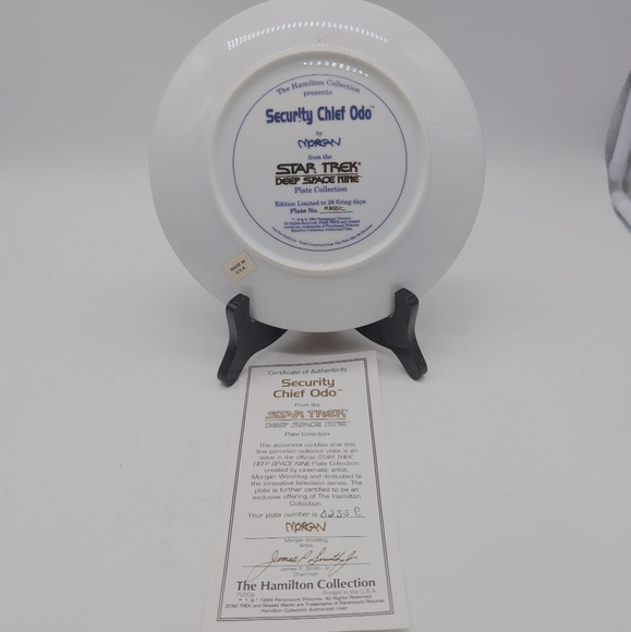 Star Trek Deep Space Nine Decorative Plate Security Chief Odo 0255C - Picture 2 of 2